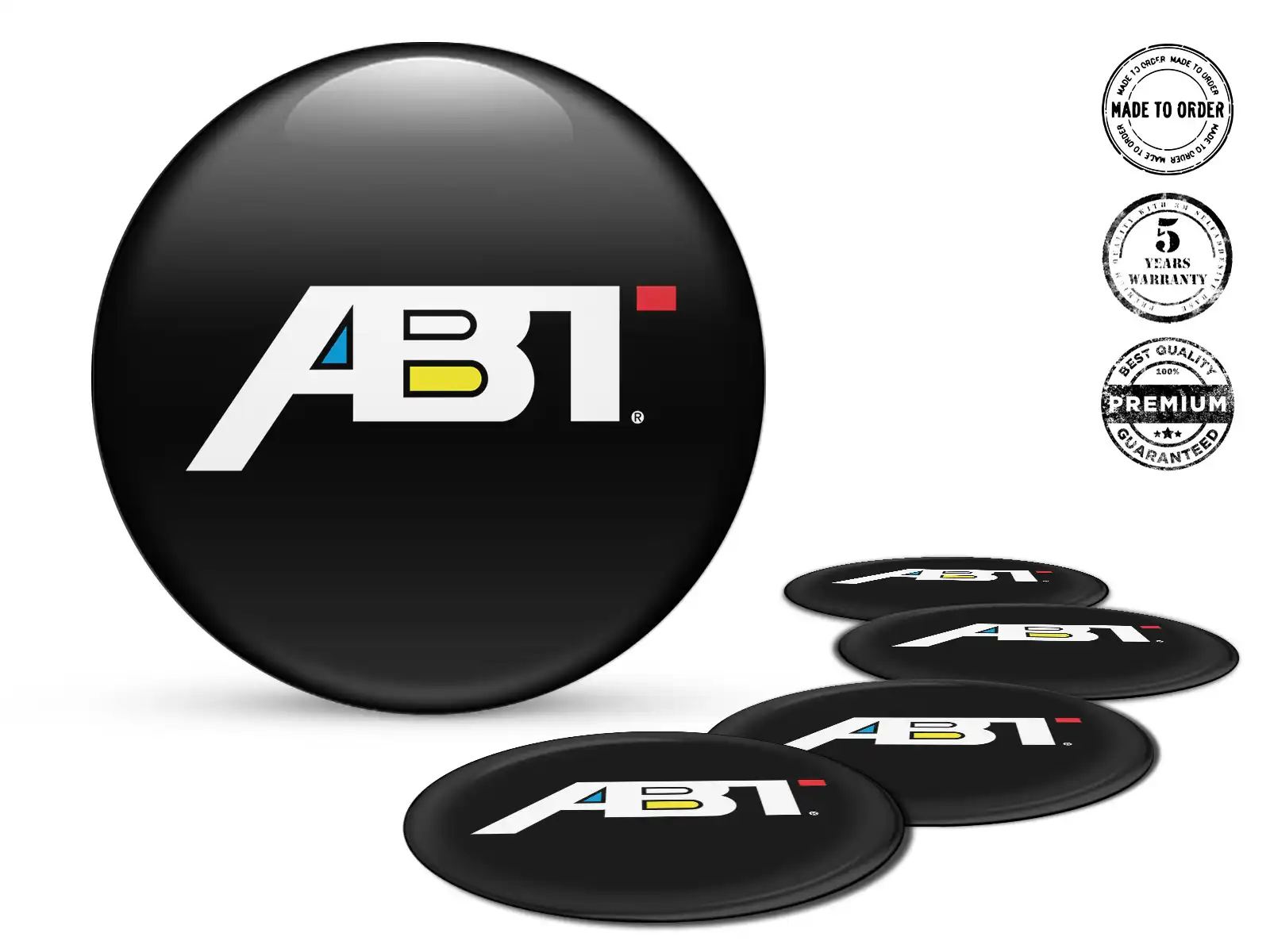 ABT Design Autocollant Bombé Emblèmes Roue 
